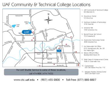 UAF Community & Technical College Locations Ballaine Rd Ballaine Lake