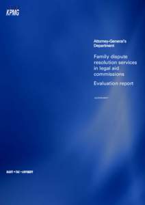 Mediation / Alternative dispute resolution / FDR / Legal aid / Evaluation / New York / Elections in the United States / Sociology / Dispute resolution / KPMG / Franklin D. Roosevelt