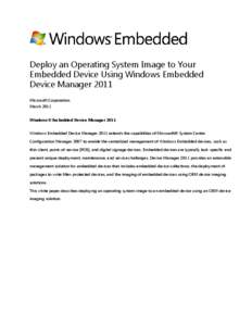 Software / Embedded system / Windows CE / Windows Deployment Services / Windows XP / Bsquare corporation / Microsoft Windows / Computer architecture / Windows Embedded