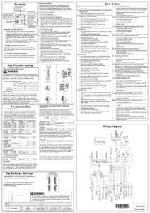 Gas Pressure Setting  Gas Pressure Setting NOTE: For additional installation and commissioning information refer to the Operation and Installation Manual. High Pressure