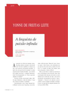 perfil  YONNE DE FREITAS LEITE A linguista de paixão infinda BRUNA FRANCHETTO
