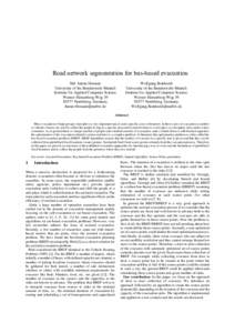 Road network segmentation for bus-based evacuation Md. Imran Hossain University of the Bundeswehr Munich Institute for Applied Computer Science Werner-Heisenberg-WegNeubiberg, Germany