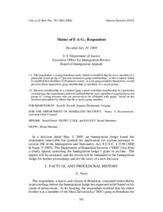 Cite as 24 I&N Dec[removed]BIA[removed]Interim Decision #3618 Matter of E-A-G-, Respondent Decided July 30, 2008