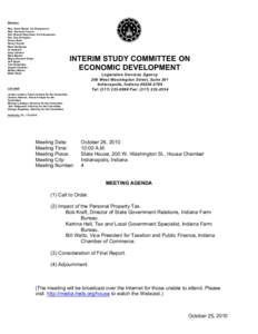 Members Rep. Scott Reske, Co-Chairperson Rep. Suzanne Crouch Sen. Brandt Hershman, Co-Chairperson Sen. Sue Errington Sonny Beck