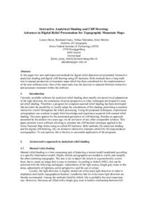 Interactive Analytical Shading and Cliff Drawing: Advances in Digital Relief Presentation for Topographic Mountain Maps