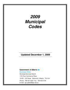 2009 Municipal Codes