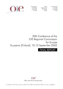 Medicine / African swine fever virus / World Organisation for Animal Health / Foot-and-mouth disease / Bovine spongiform encephalopathy / Classical swine fever / Zoonosis / Bluetongue disease / Animal welfare / Veterinary medicine / Animal virology / Health