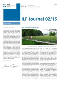 JuliILF JournalEditorial Liebe Leserinnen und Leser Seit 2004 besteht an der HSR das Institut für