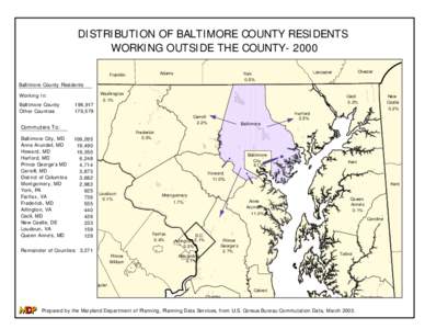 DISTRIBUTION OF BALTIMORE COUNTY RESIDENTS WORKING OUTSIDE THE COUNTY[removed]Adams Franklin