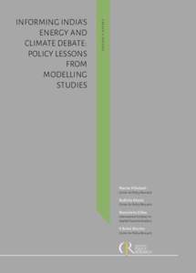 RESEARCH REPORT  INFORMING INDIA’S ENERGY AND CLIMATE DEBATE: POLICY LESSONS