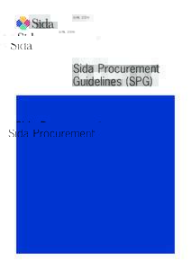 JUNE[removed]Sida Procurement Guidelines (SPG)  Table of Contents