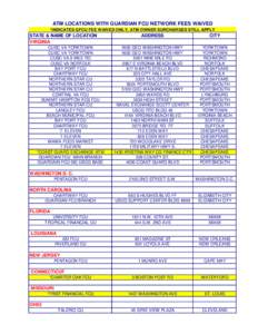 ATM LOCATIONS WITH GUARDIAN FCU NETWORK FEES WAIVED *INDICATES GFCU FEE WAIVED ONLY, ATM OWNER SURCHARGES STILL APPLY STATE & NAME OF LOCATION VIRGINIA