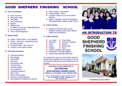 GOOD SHEPHERD FINISHING n Good House Keeping l l l l