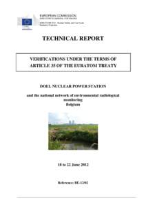 EUROPEAN COMMISSION DIRECTORATE-GENERAL FOR ENERGY DIRECTORATE D - Nuclear Safety and Fuel Cycle Radiation Protection  TECHNICAL REPORT