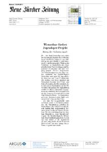 Datum: [removed]Neue Zürcher Zeitung 8021 Zürich[removed]www.nzz.ch