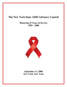 The New York State AIDS Advisory Council - Honoring 25 years of Service