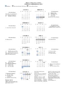 Milpitas Unified School District  SCHOOL CALENDAR[removed]