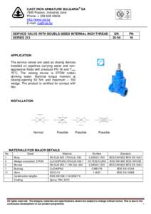 КЛАПИ ВЪЗВРАТНИ ФЛАНЦОВИ         DN                  PN 10/16