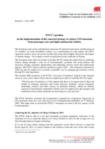 Contribution of the ETUC to the Public Hearing