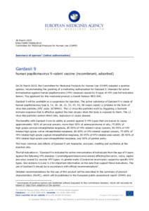 Gardasil 9, INN-human papillomavirus 9-valent vaccine (recombinant, adsorbed)