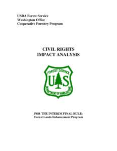 USDA Forest Service Washington Office Cooperative Forestry Program CIVIL RIGHTS IMPACT ANALYSIS