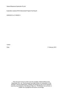 Microsoft Word - Natural Resources Exploration Pty Ltd_EL 27879_Final Report.docx