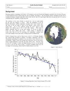 QL P ROJECT NAME : Arctic Sea Ice Extent NAME :
