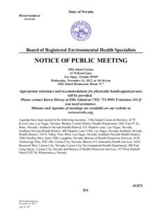 Government / Ellis Island Casino & Brewery / Agenda / Public comment / Geography of the United States / Minutes / Meetings / Parliamentary procedure / Nevada