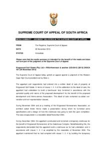 Lawsuits / Legal procedure / South African law / Law / Appeal / Appellate review