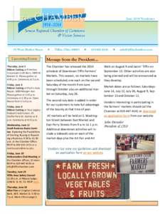 June 2014 Newsletter  19 West Market Street 