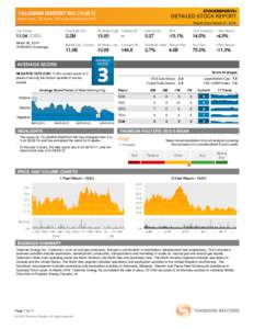 TALISMAN ENERGY INC (TLM-T)  DETAILED STOCK REPORT Fossil Fuels / Oil & Gas / Oil & Gas Exploring & Prod.