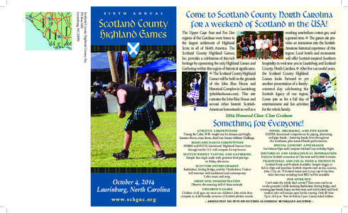 Scotland County Highland Games, Inc. PO Box 1102 Laurinburg, NC[removed]S I X T H