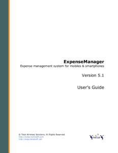 ExpenseManager v5.1 User Guide