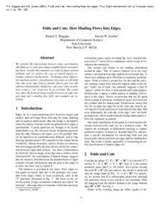 Topology / Differential geometry / 3D computer graphics / Surfaces / Transversality / Curve / Normal / Tangent / Shading / Geometry / Differential topology / Mathematics