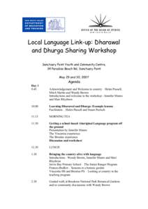 Local Language Link-up: Dharawal Dhurga sharing workshop.doc