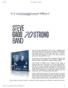 Steve Gadd Band - 70 Strong    