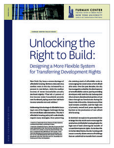 MARCH[removed]FURMAN CENTER POLICY BRIEF Unlocking the Right to Build: