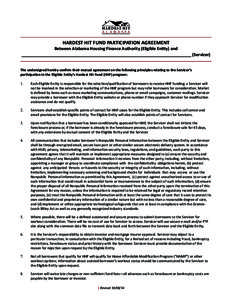 Servicer Participation Agreement
