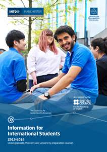 The University for World-Class Professionals Information for International Students 2015–2016