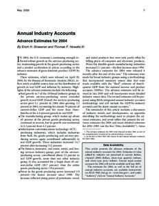 Annual Industry Accounts: Advance Estimates for 2004