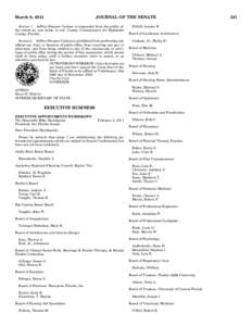 March 8, 2011  JOURNAL OF THE SENATE Section 1. Jeffrey Dwayne Carlson is suspended from the public office which he now holds, to wit: County Commissioner for Highlands County, Florida.