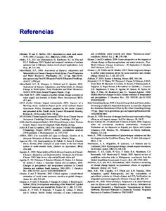 Referencias  Abdalati, W. and K. Steffen, 2001: Greenland ice sheet melt extent: 1979–1999. J. Geophys. Res., 106(D24), 33983–Abeku, T.A., G.J. van Oortmarssen, G. Borsboom, S.J. de Vlas and J.D.F. Habbema, 20