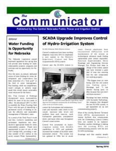 The  Communicator Published by The Central Nebraska Public Power and Irrigation District  Editorial