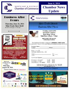 June 4, 2014  Chamber News Update Business After Hours