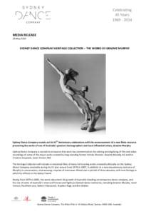 Microsoft Word - FINAL Media Release Sydney Dance Company Heritage Collection.docx