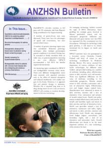 Draft ANZHSN Bulletin, Issue[removed]pub