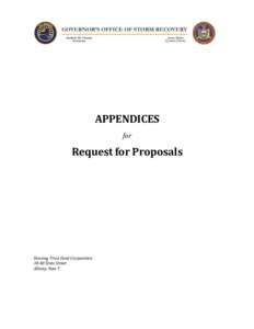 APPENDICES for Request for Proposals  Housing Trust Fund Corporation