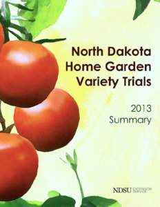 North Dakota Home Garden Variety Trials[removed]Summary