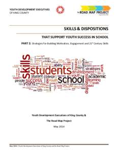 YOUTH DEVELOPMENT EXECUTIVES OF KING COUNTY SKILLS & DISPOSITIONS THAT SUPPORT YOUTH SUCCESS IN SCHOOL PART 2: Strategies for Building Motivation, Engagement and 21st Century Skills