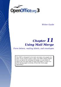 Writer Guide  11 Chapter Using Mail Merge